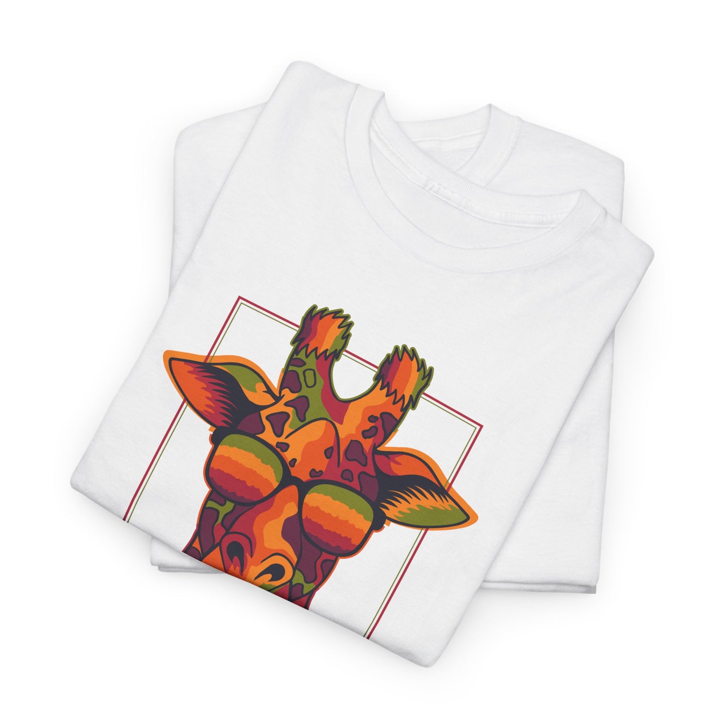 Men's Classic Fine Comb Cotton Crew Neck T-shirt - Funky Giraffe