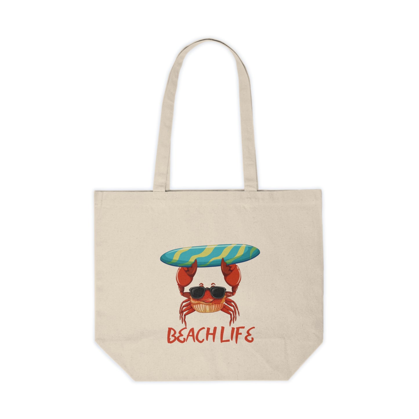 Cotton Beach Bag - Surfboard Crab