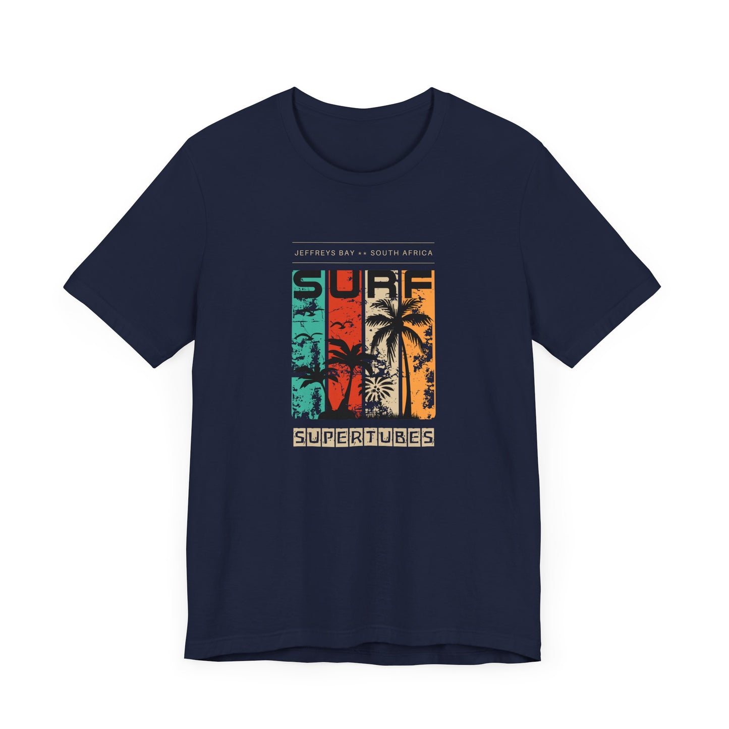 Men's Classic Fine Comb Cotton Crew Neck T-shirt - J-Bay Surf Supertubes
