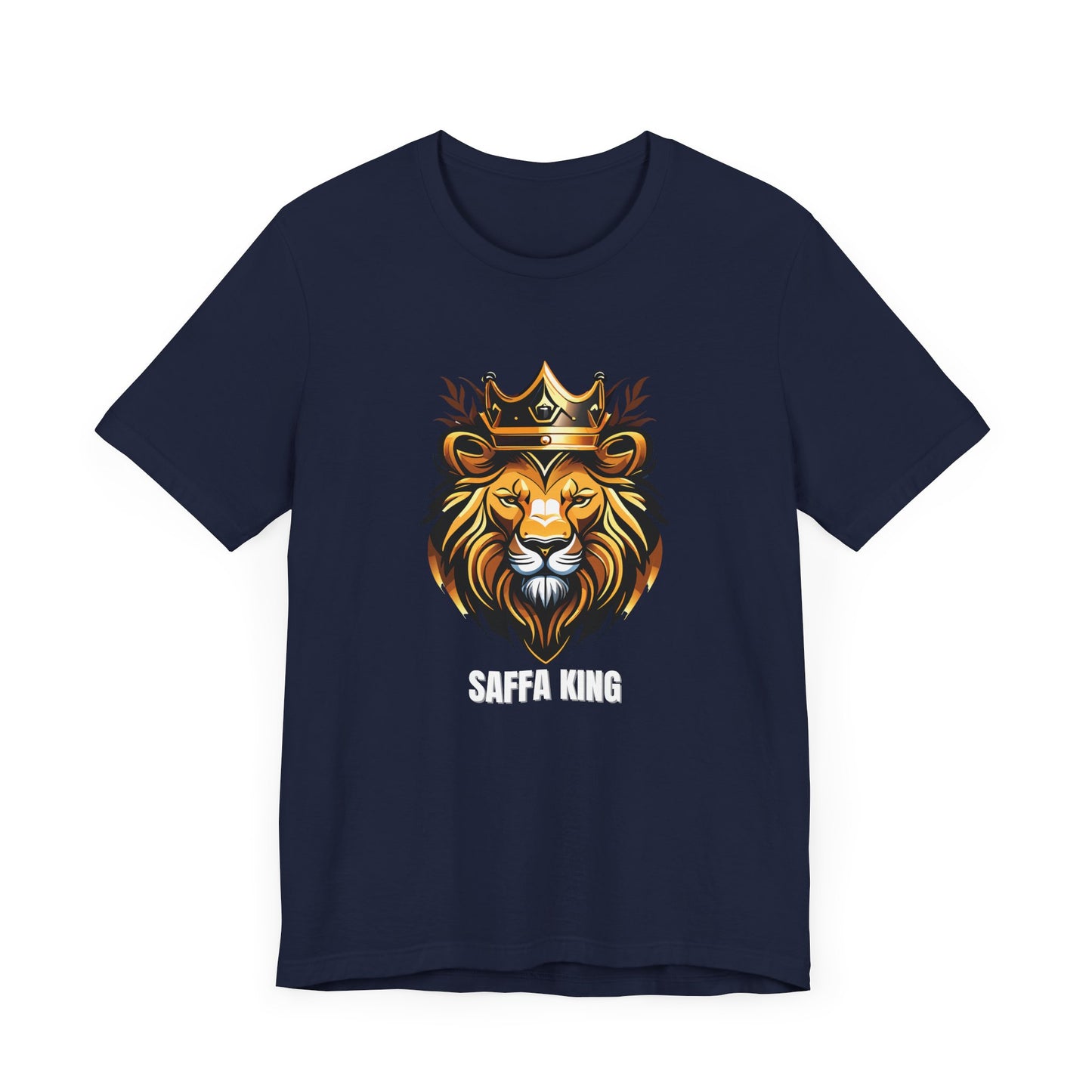 Men's Classic Fine Comb Cotton Crew Neck T-shirt - Saffa Lion