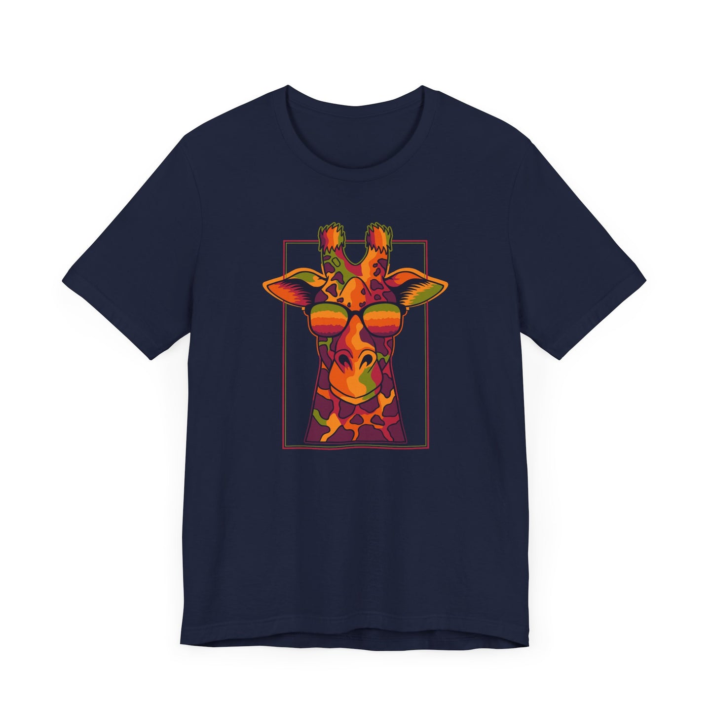 Men's Classic Fine Comb Cotton Crew Neck T-shirt - Funky Giraffe