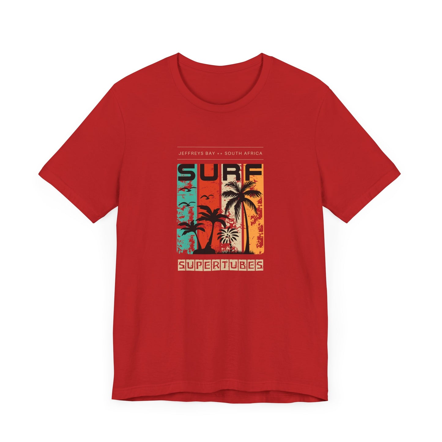 Men's Classic Fine Comb Cotton Crew Neck T-shirt - J-Bay Surf Supertubes