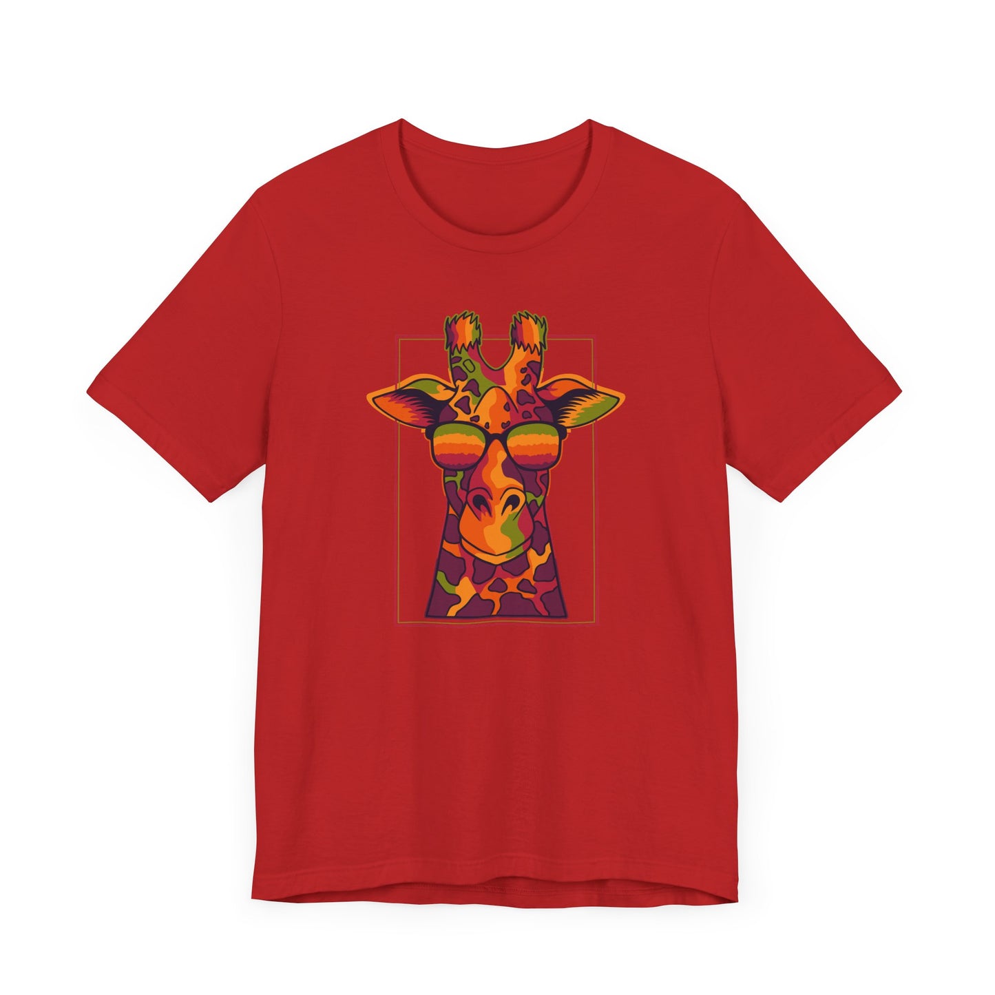 Men's Classic Fine Comb Cotton Crew Neck T-shirt - Funky Giraffe
