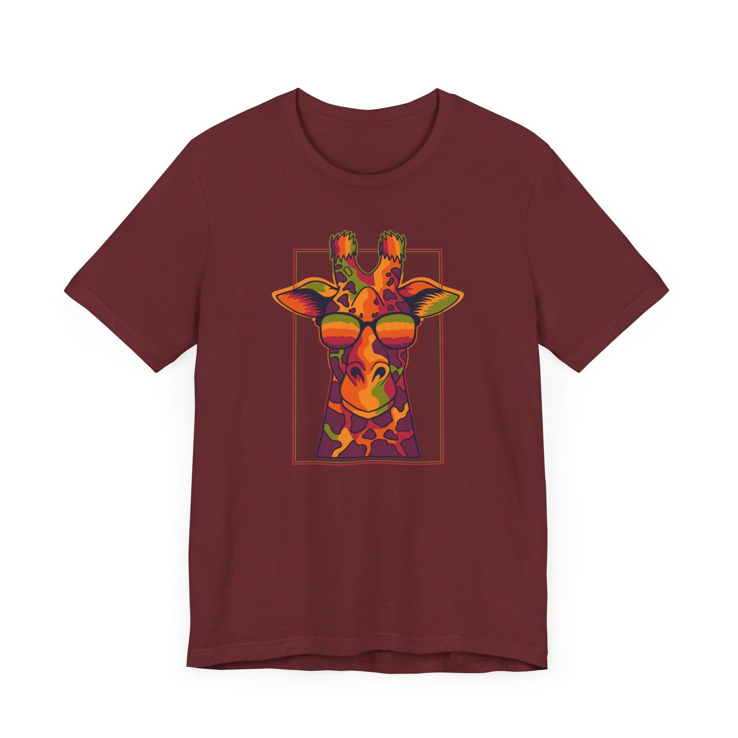 Men's Classic Fine Comb Cotton Crew Neck T-shirt - Funky Giraffe