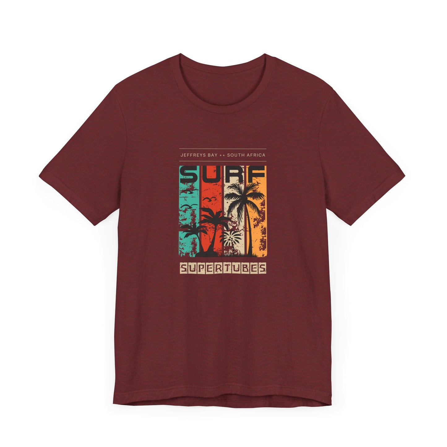 Men's Classic Fine Comb Cotton Crew Neck T-shirt - J-Bay Surf Supertubes