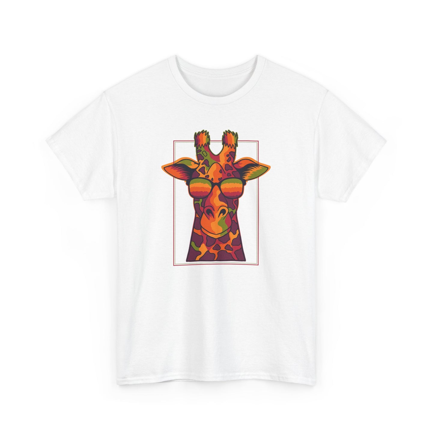 Men's Classic Fine Comb Cotton Crew Neck T-shirt - Funky Giraffe