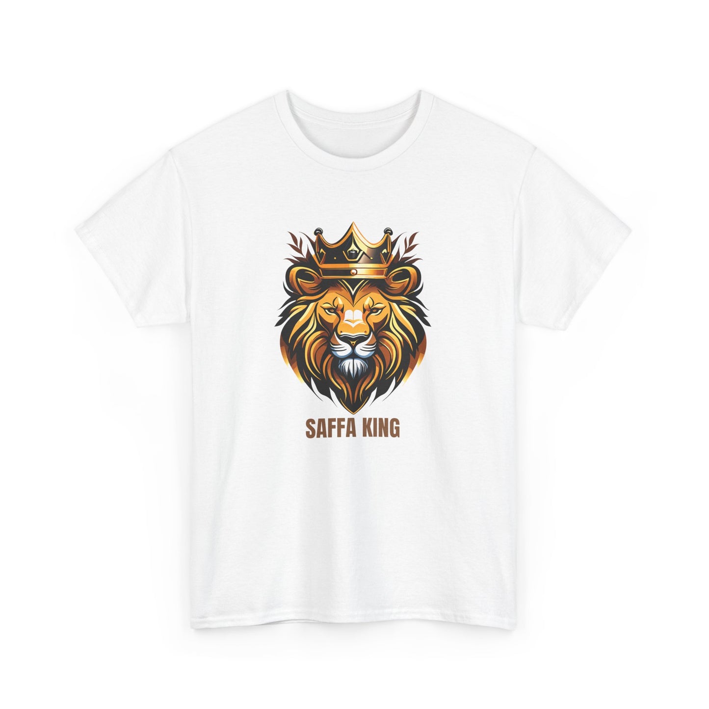 Men's Classic Fine Comb Cotton Crew Neck T-shirt - Saffa Lion