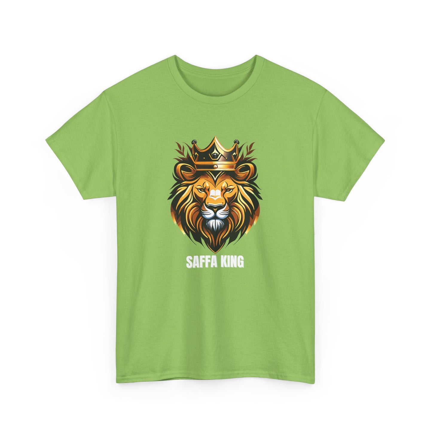 Men's Classic Fine Comb Cotton Crew Neck T-shirt - Saffa Lion