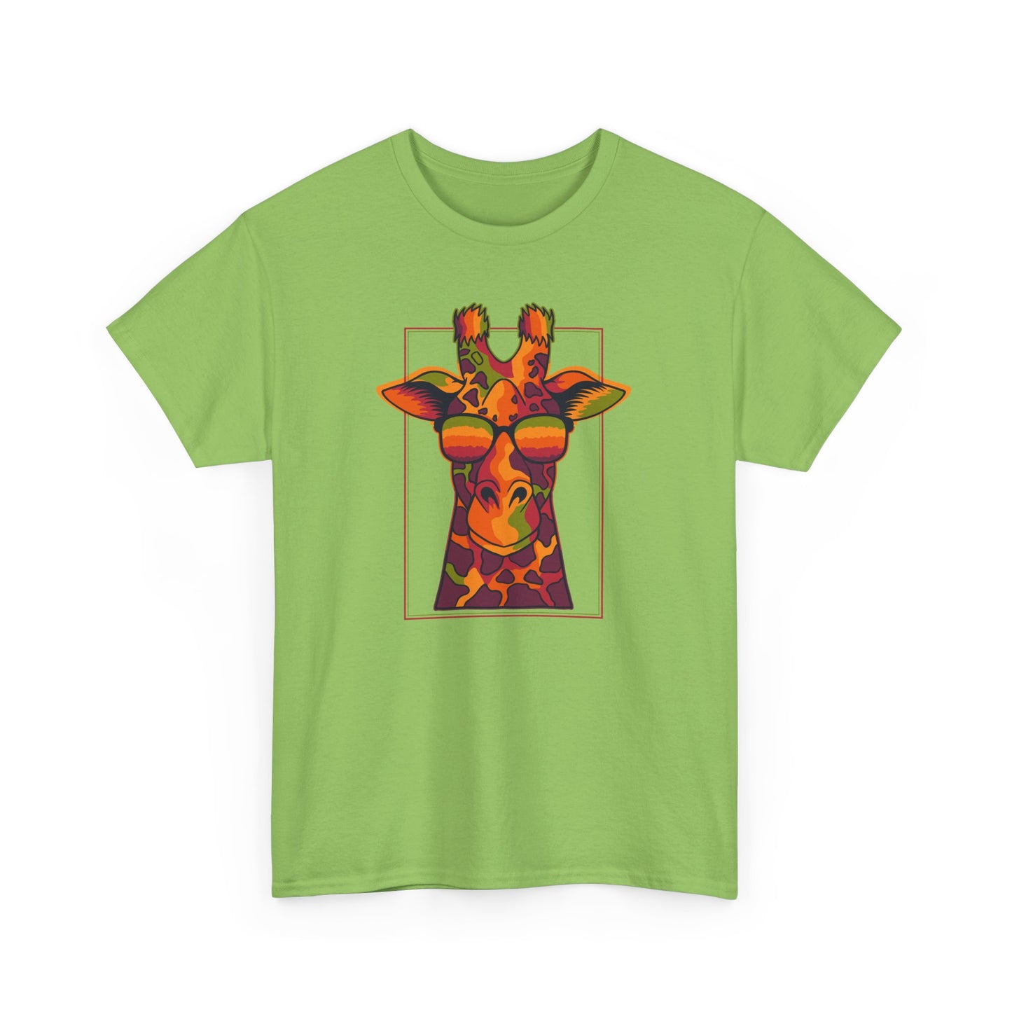 Men's Classic Fine Comb Cotton Crew Neck T-shirt - Funky Giraffe