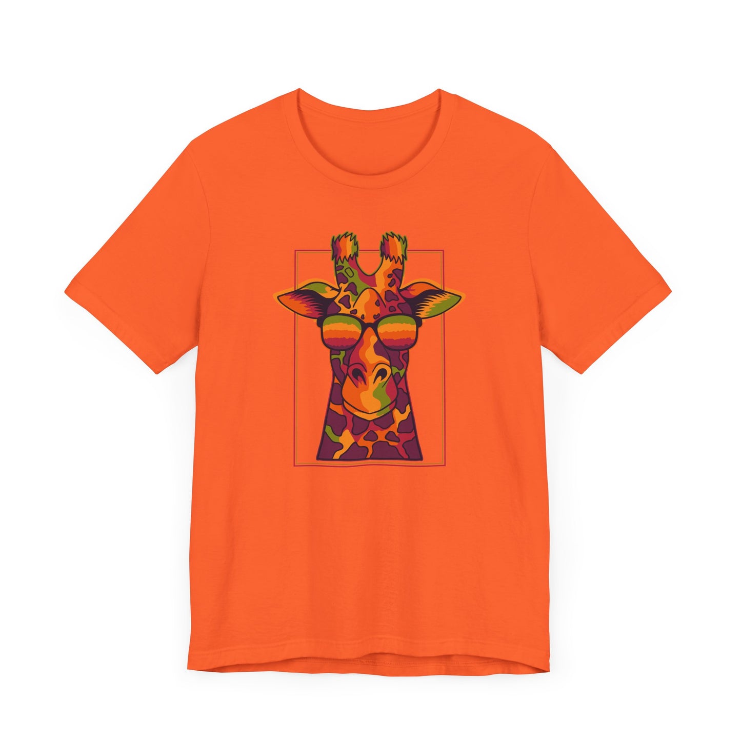 Men's Classic Fine Comb Cotton Crew Neck T-shirt - Funky Giraffe
