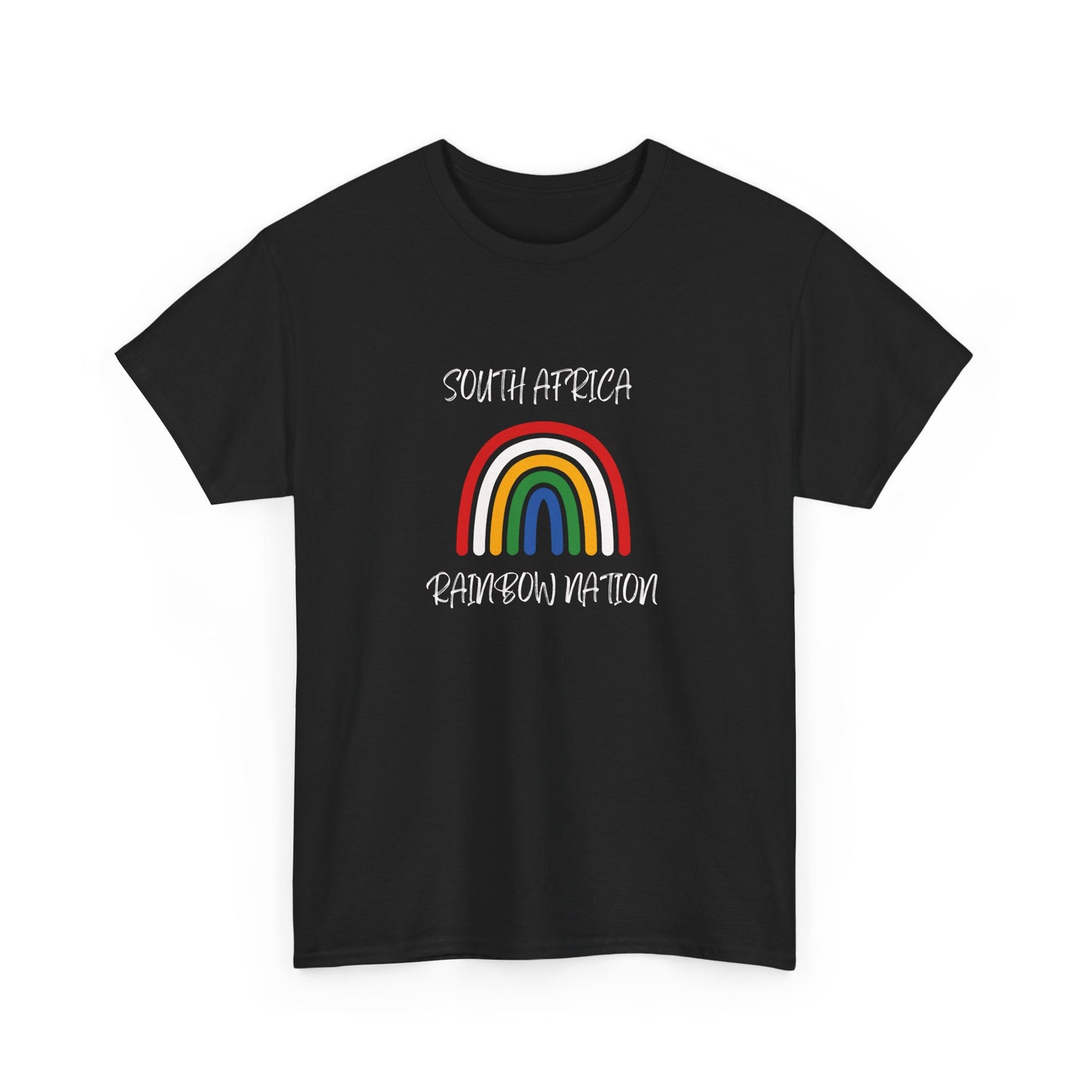 Men's Classic Fine Comb Cotton Crew Neck T-shirt - SA Rainbow Nation