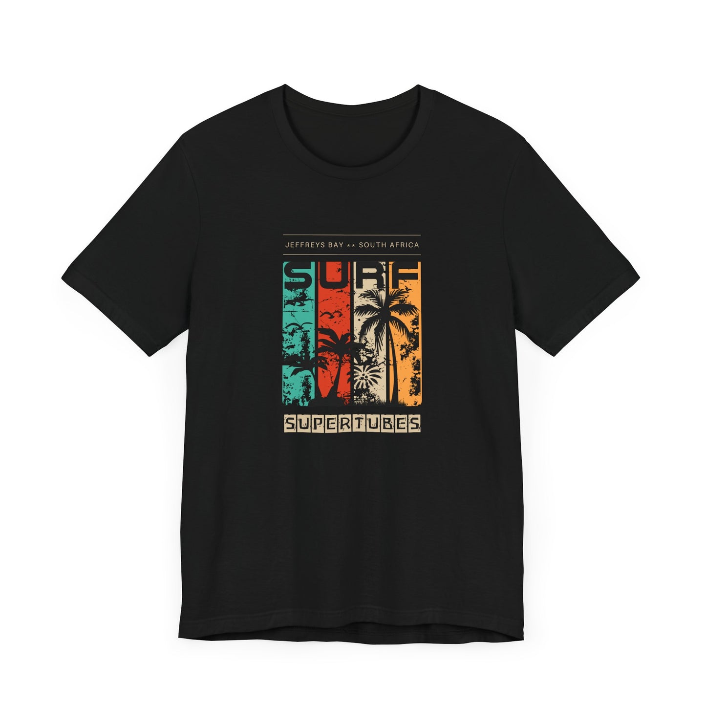 Men's Classic Fine Comb Cotton Crew Neck T-shirt - J-Bay Surf Supertubes