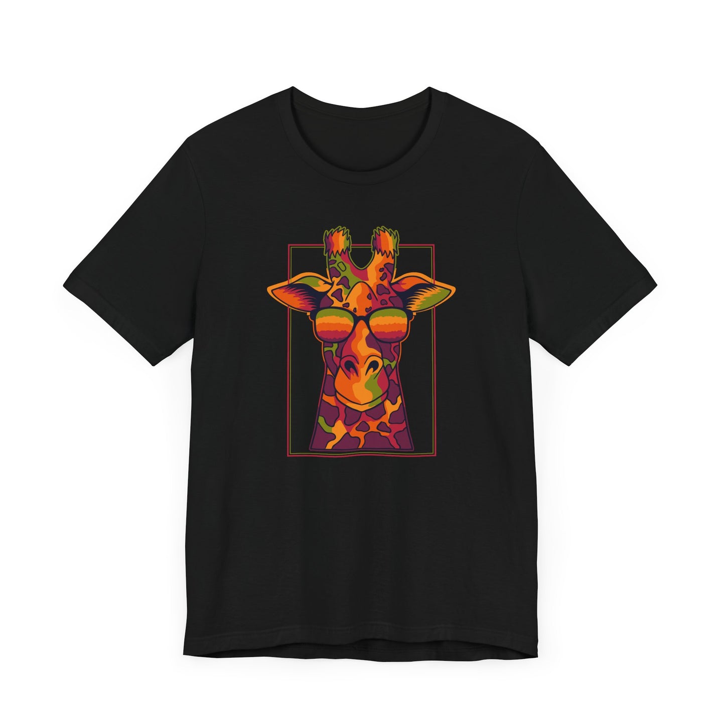 Men's Classic Fine Comb Cotton Crew Neck T-shirt - Funky Giraffe