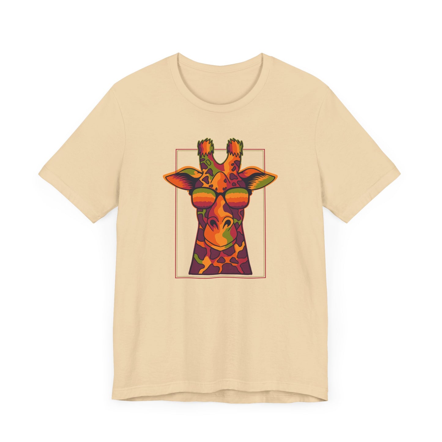 Men's Classic Fine Comb Cotton Crew Neck T-shirt - Funky Giraffe
