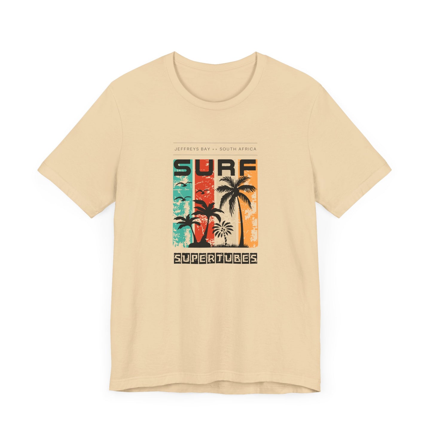Men's Classic Fine Comb Cotton Crew Neck T-shirt - J-Bay Surf Supertubes