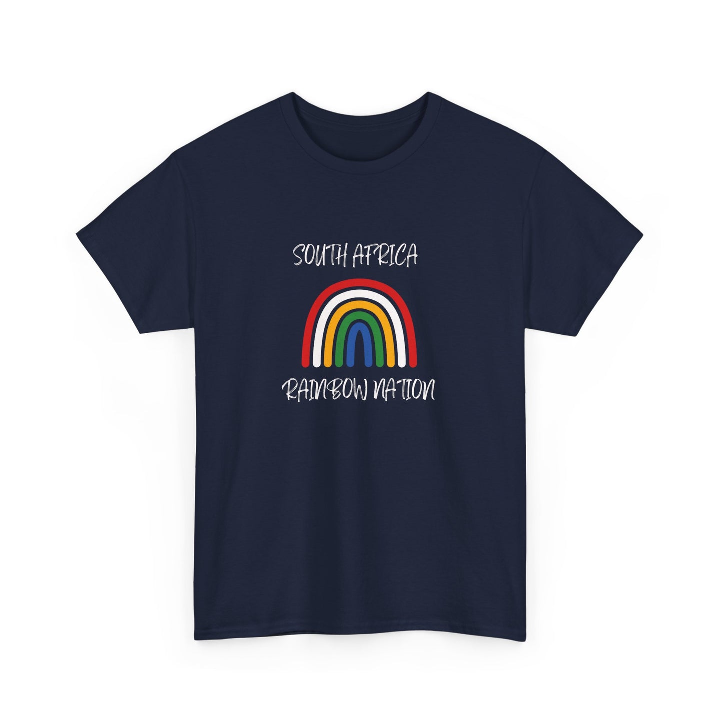 Men's Classic Fine Comb Cotton Crew Neck T-shirt - SA Rainbow Nation