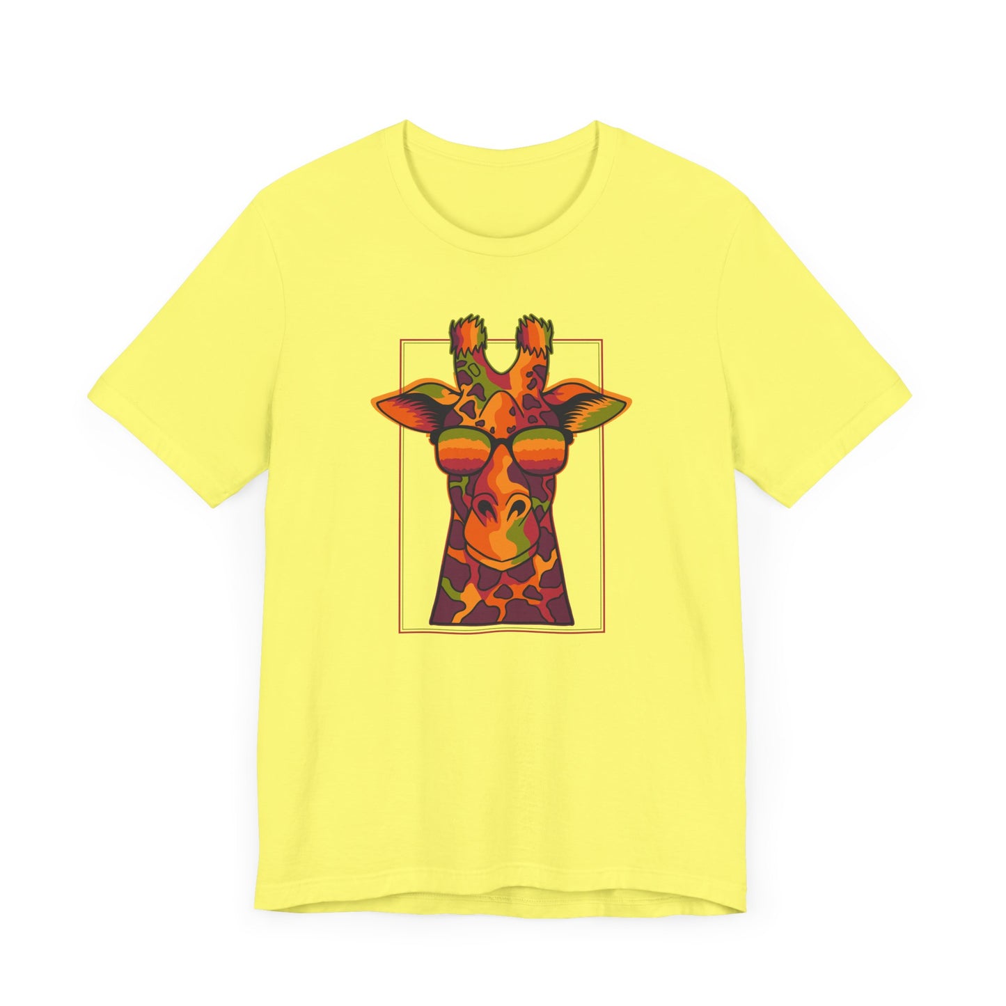Men's Classic Fine Comb Cotton Crew Neck T-shirt - Funky Giraffe