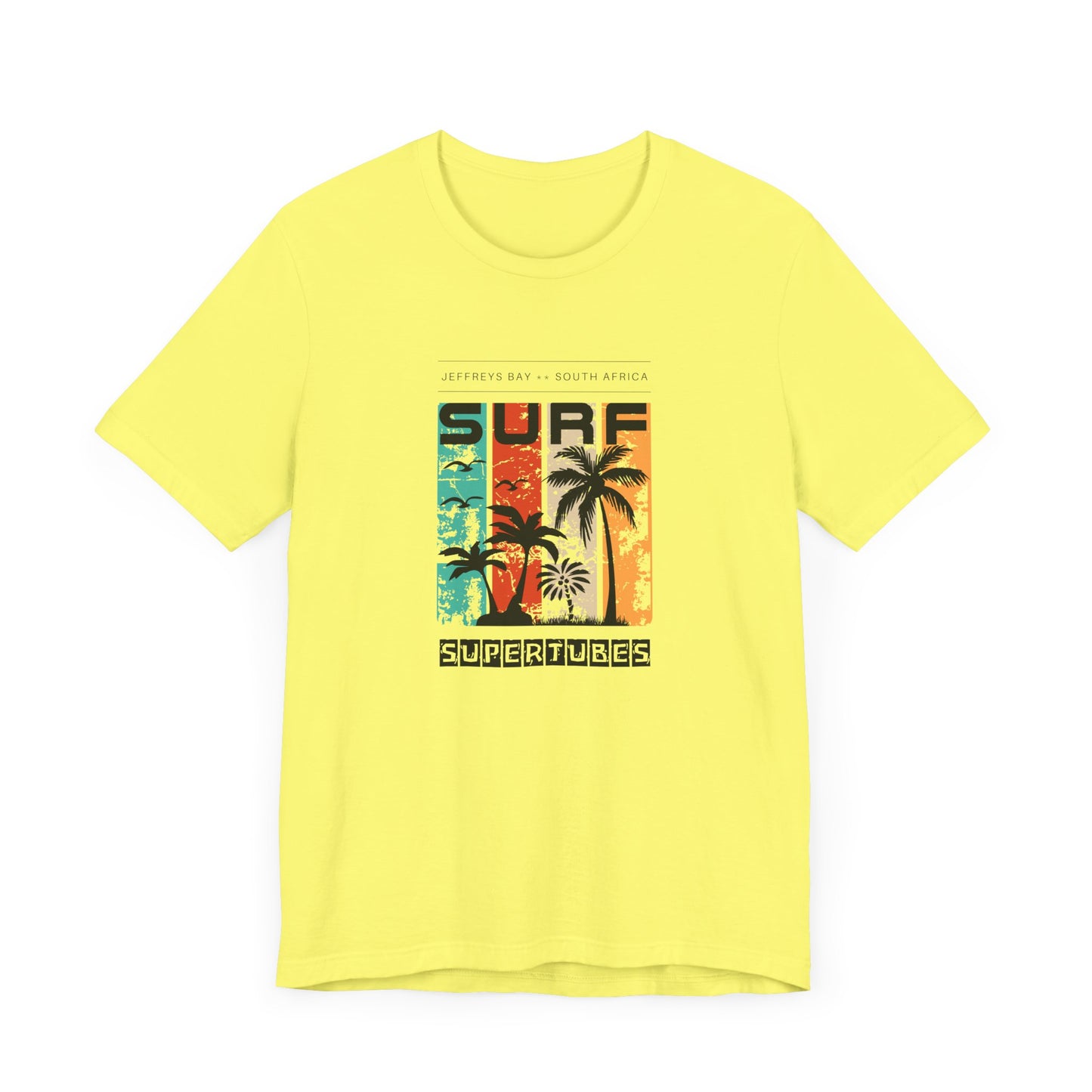 Men's Classic Fine Comb Cotton Crew Neck T-shirt - J-Bay Surf Supertubes