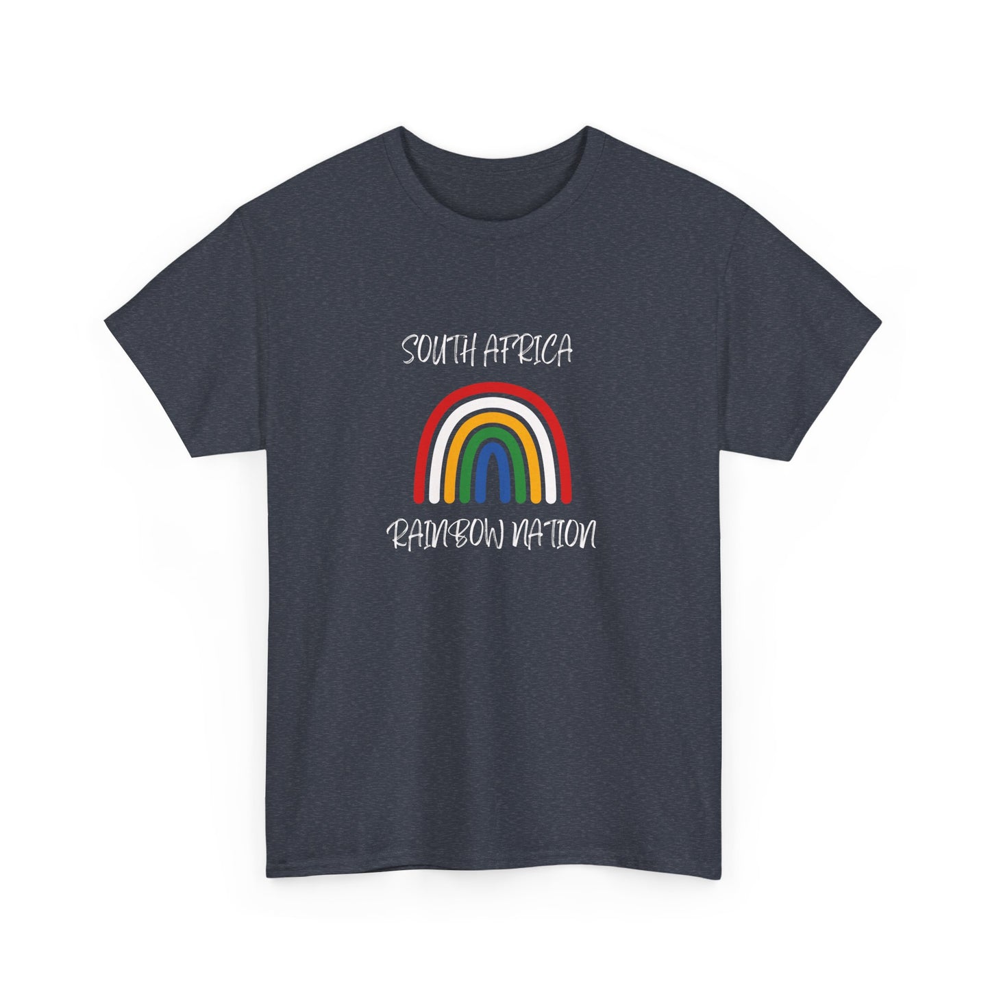 Men's Classic Fine Comb Cotton Crew Neck T-shirt - SA Rainbow Nation