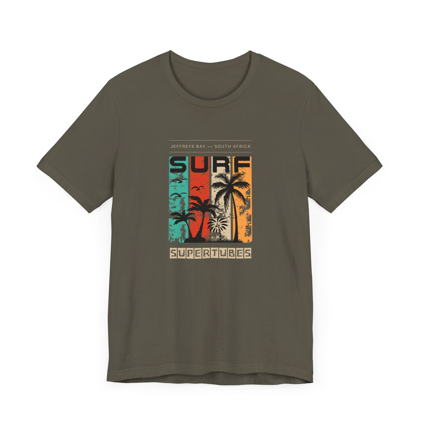 Men's Classic Fine Comb Cotton Crew Neck T-shirt - J-Bay Surf Supertubes