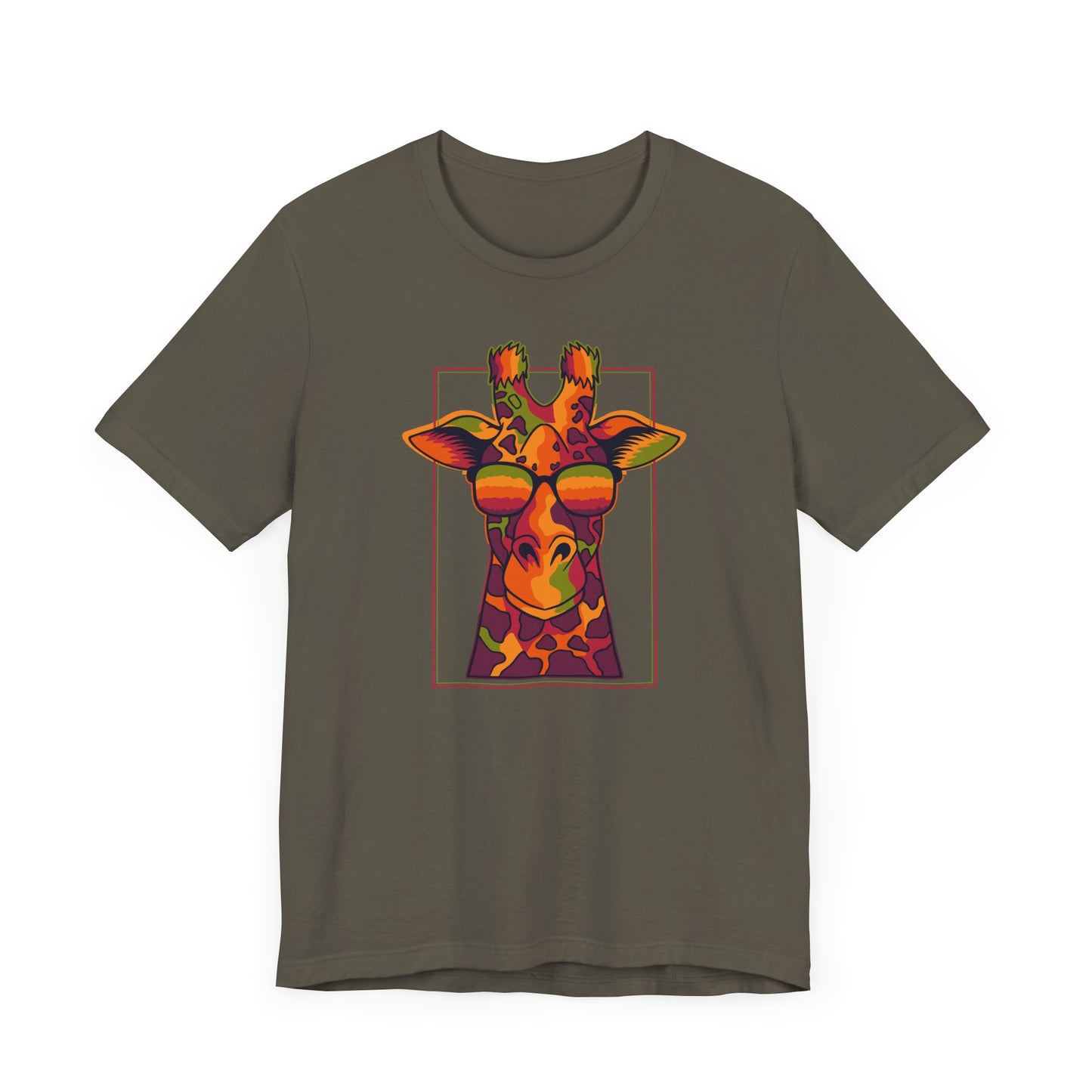 Men's Classic Fine Comb Cotton Crew Neck T-shirt - Funky Giraffe