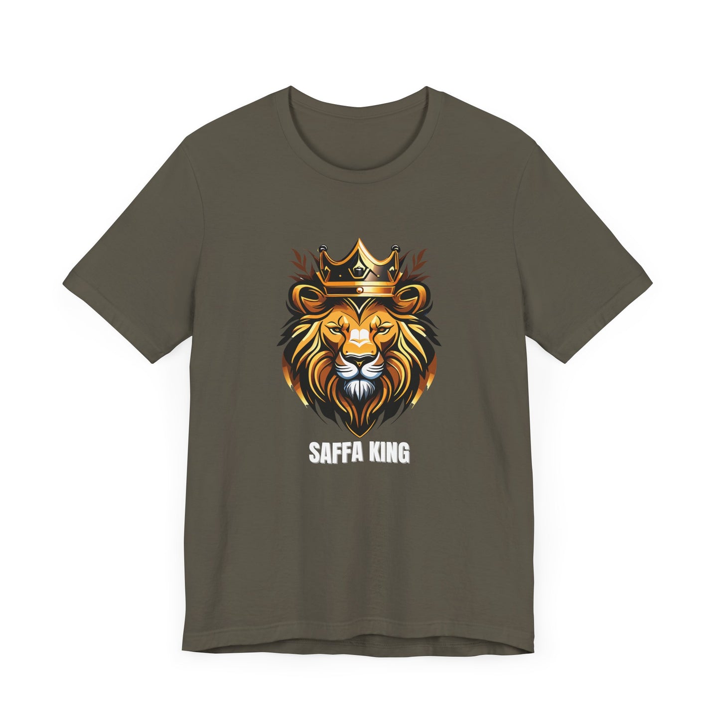 Men's Classic Fine Comb Cotton Crew Neck T-shirt - Saffa Lion