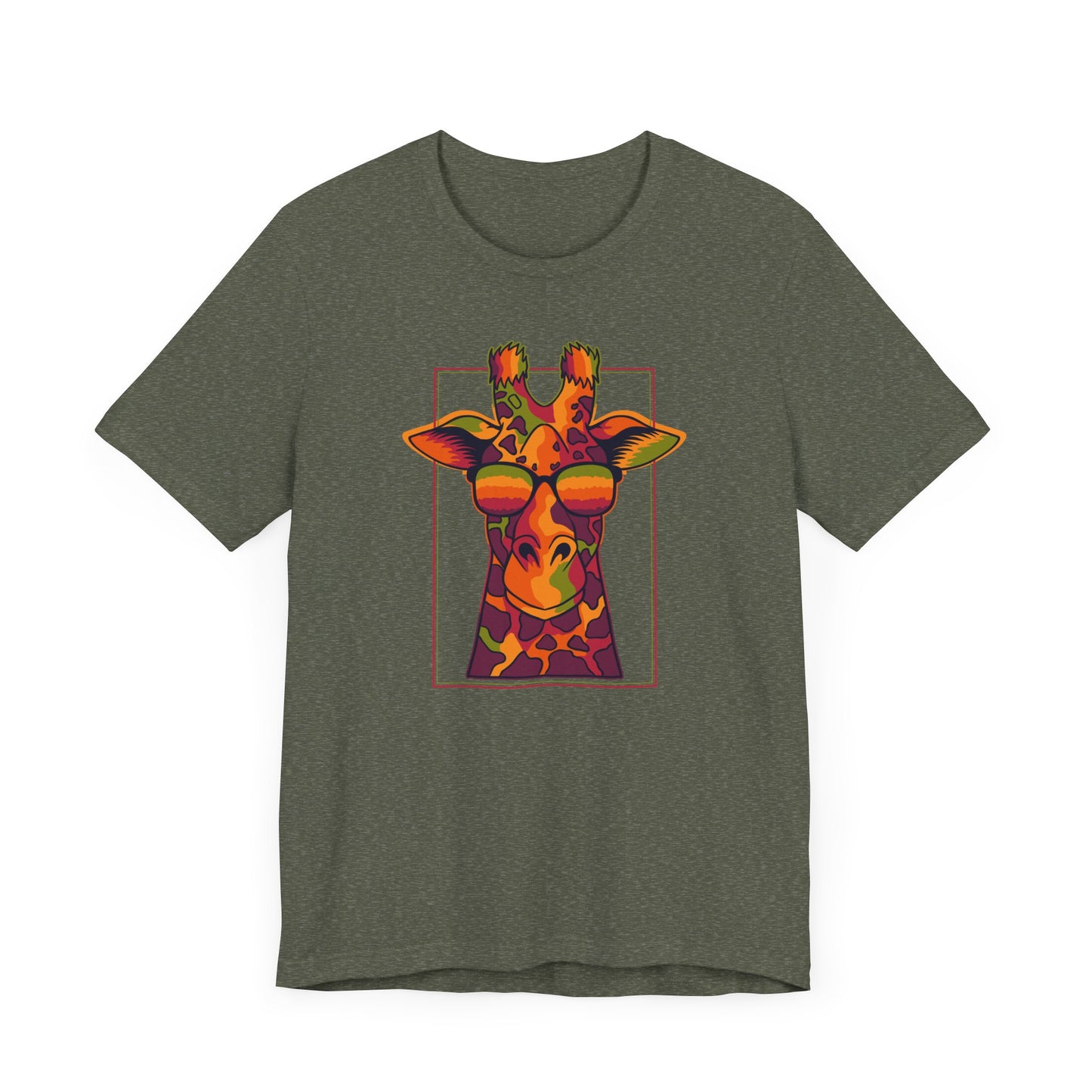 Men's Classic Fine Comb Cotton Crew Neck T-shirt - Funky Giraffe