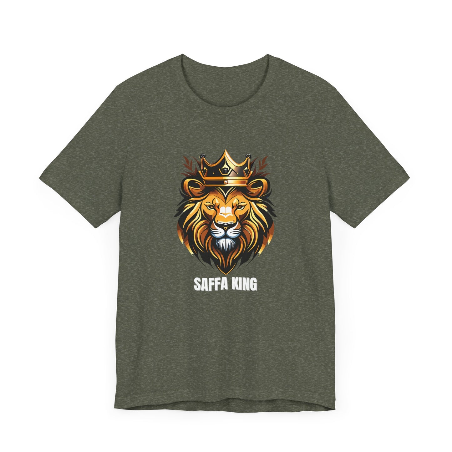 Men's Classic Fine Comb Cotton Crew Neck T-shirt - Saffa Lion