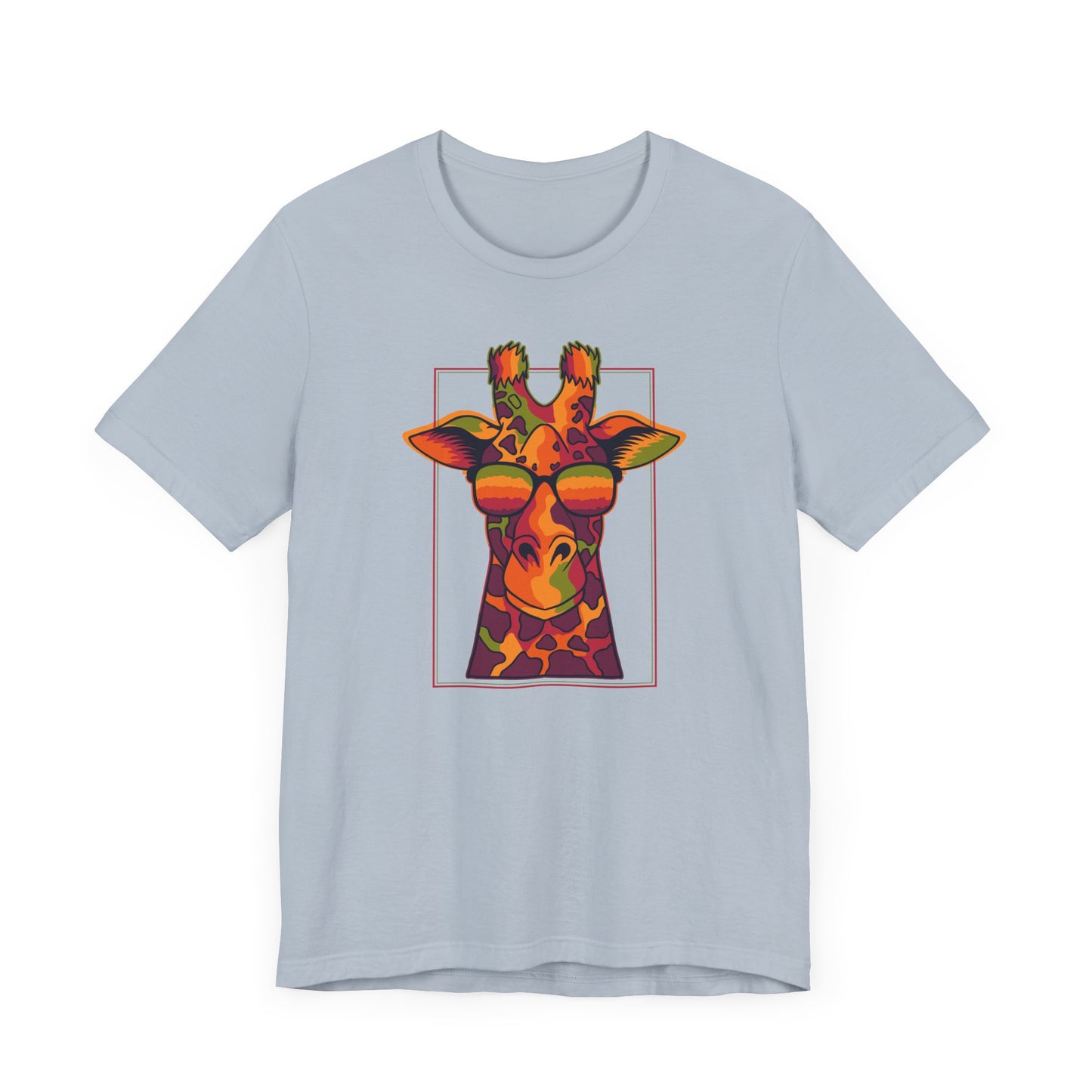 Men's Classic Fine Comb Cotton Crew Neck T-shirt - Funky Giraffe
