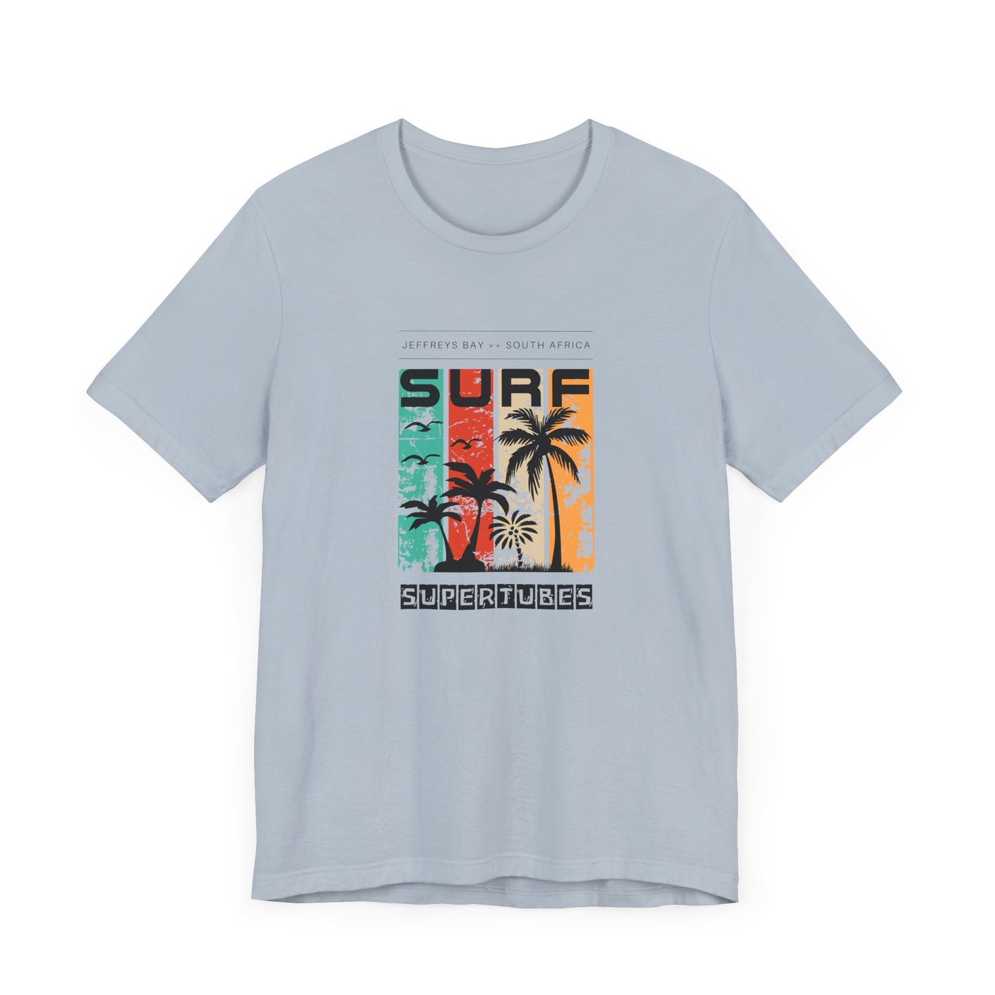 Men's Classic Fine Comb Cotton Crew Neck T-shirt - J-Bay Surf Supertubes