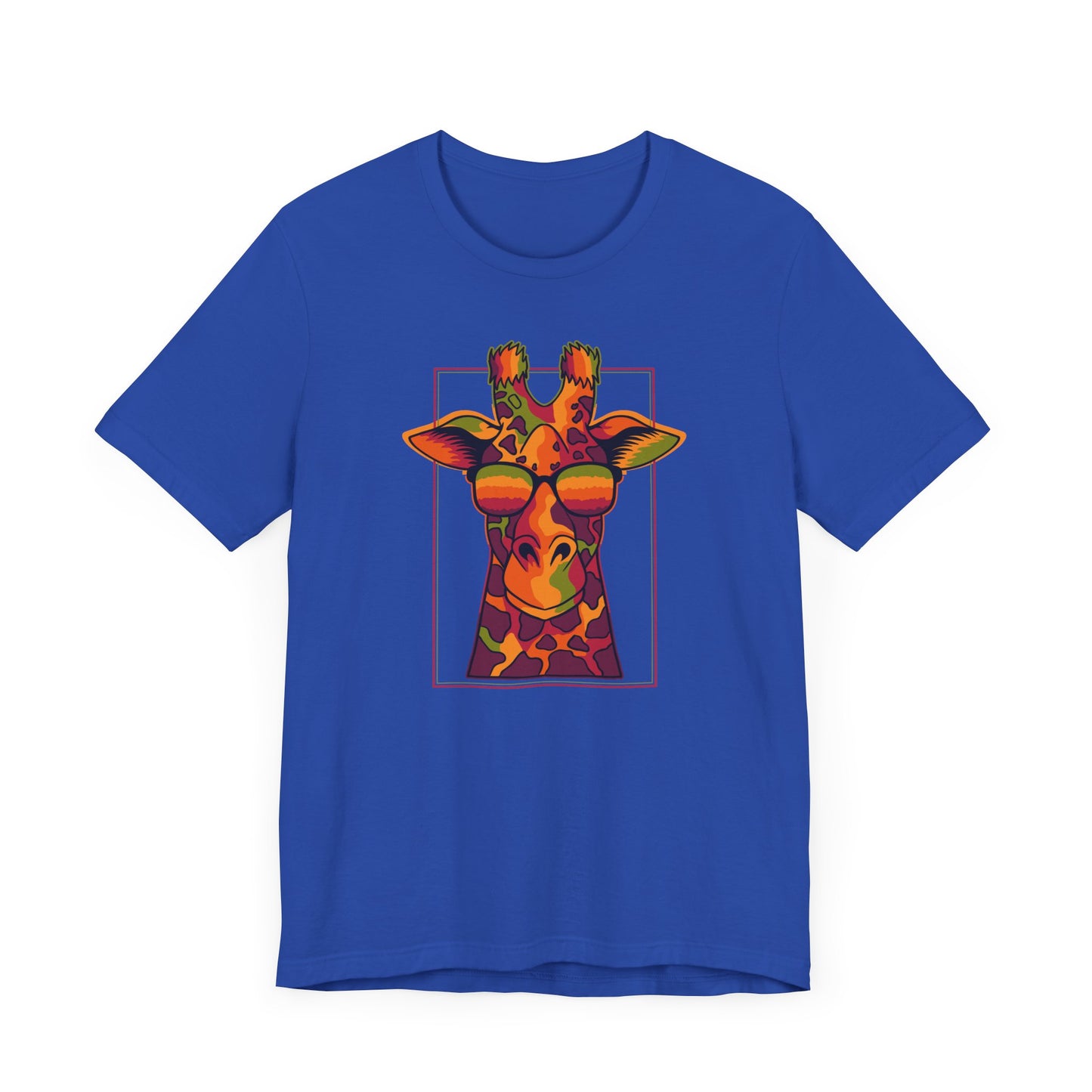 Men's Classic Fine Comb Cotton Crew Neck T-shirt - Funky Giraffe