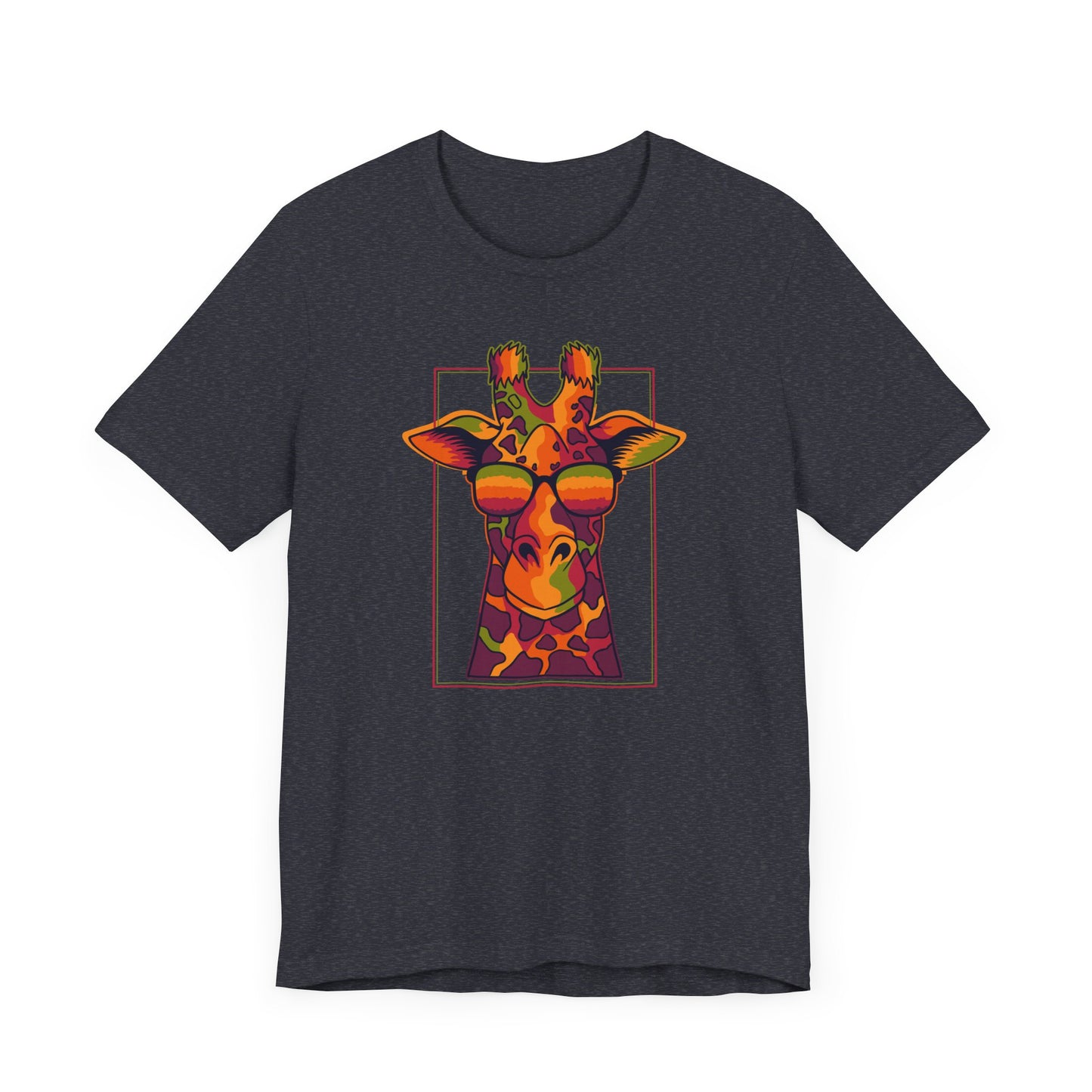 Men's Classic Fine Comb Cotton Crew Neck T-shirt - Funky Giraffe