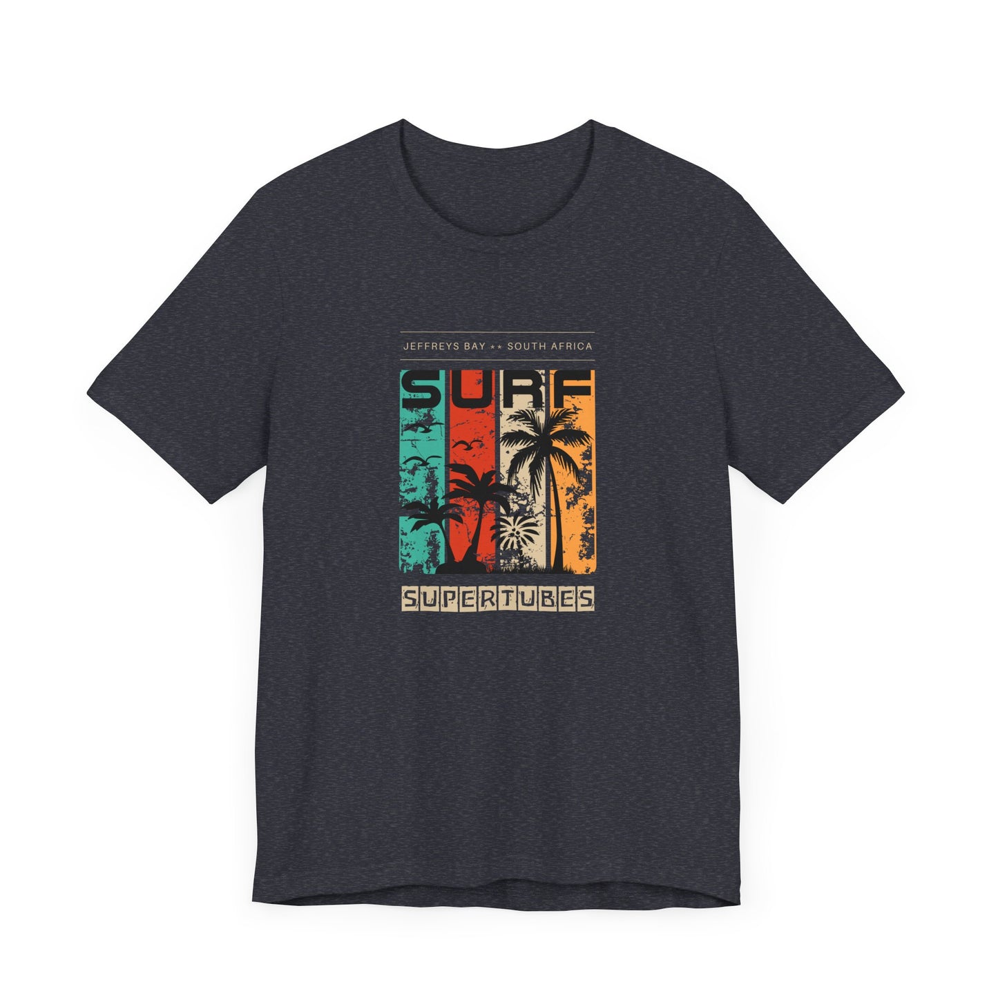 Men's Classic Fine Comb Cotton Crew Neck T-shirt - J-Bay Surf Supertubes