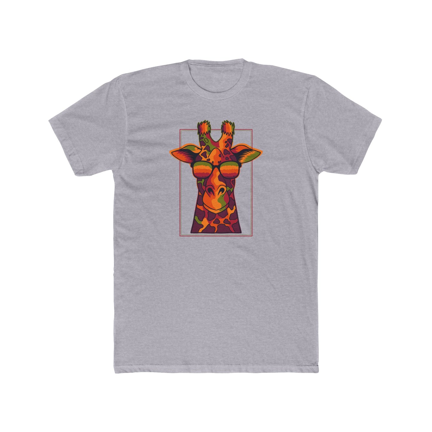 Men's Classic Fine Comb Cotton Crew Neck T-shirt - Funky Giraffe
