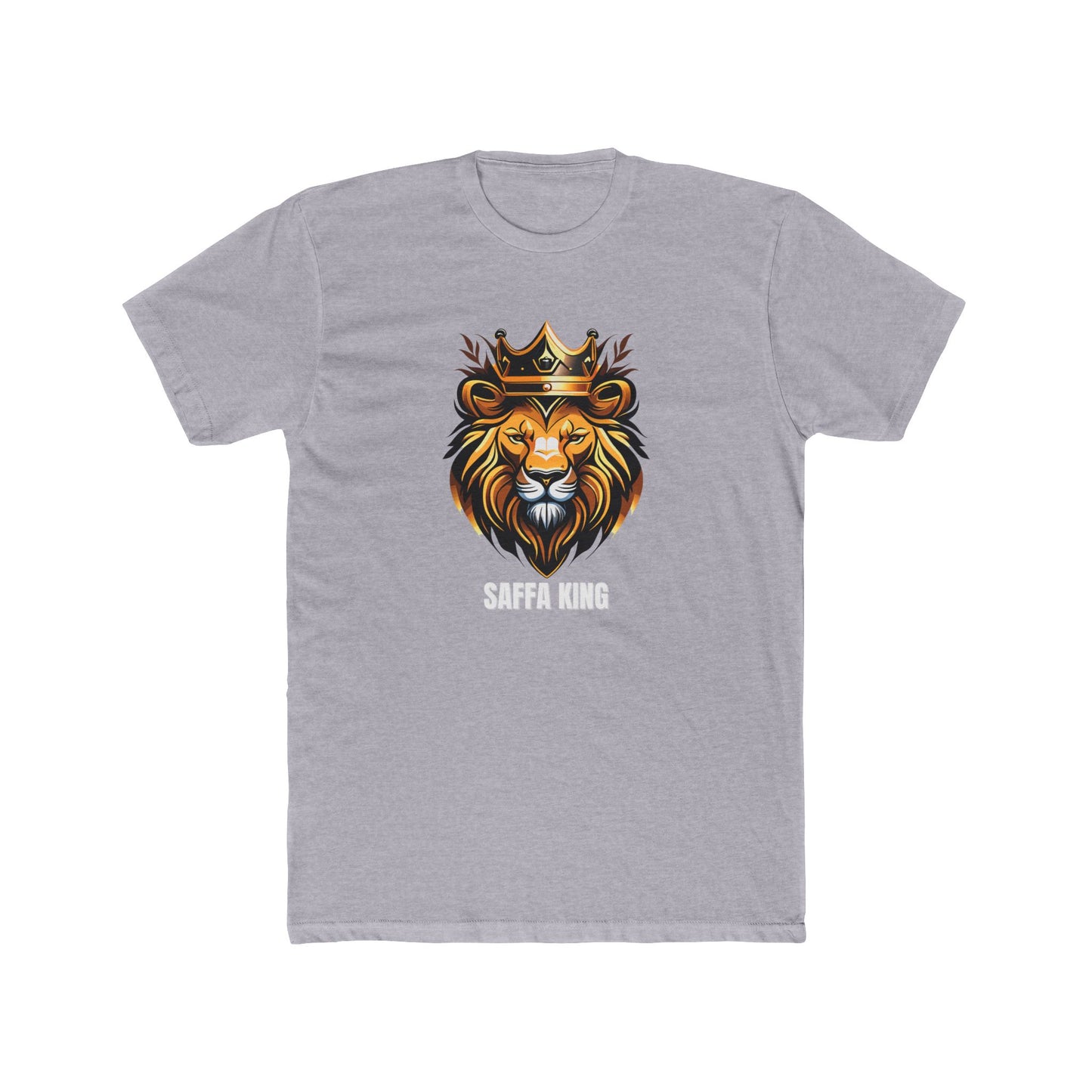 Men's Classic Fine Comb Cotton Crew Neck T-shirt - Saffa Lion