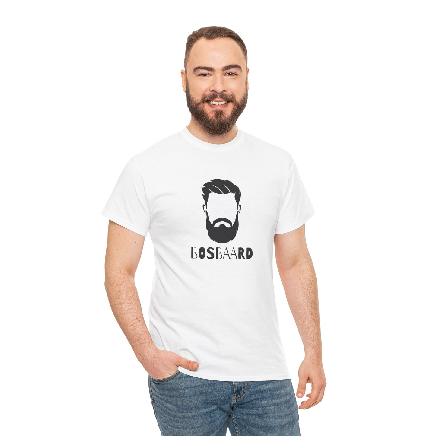 Men's Classic Fine Comb Cotton Crew Neck T-shirt - Bosbaard Face