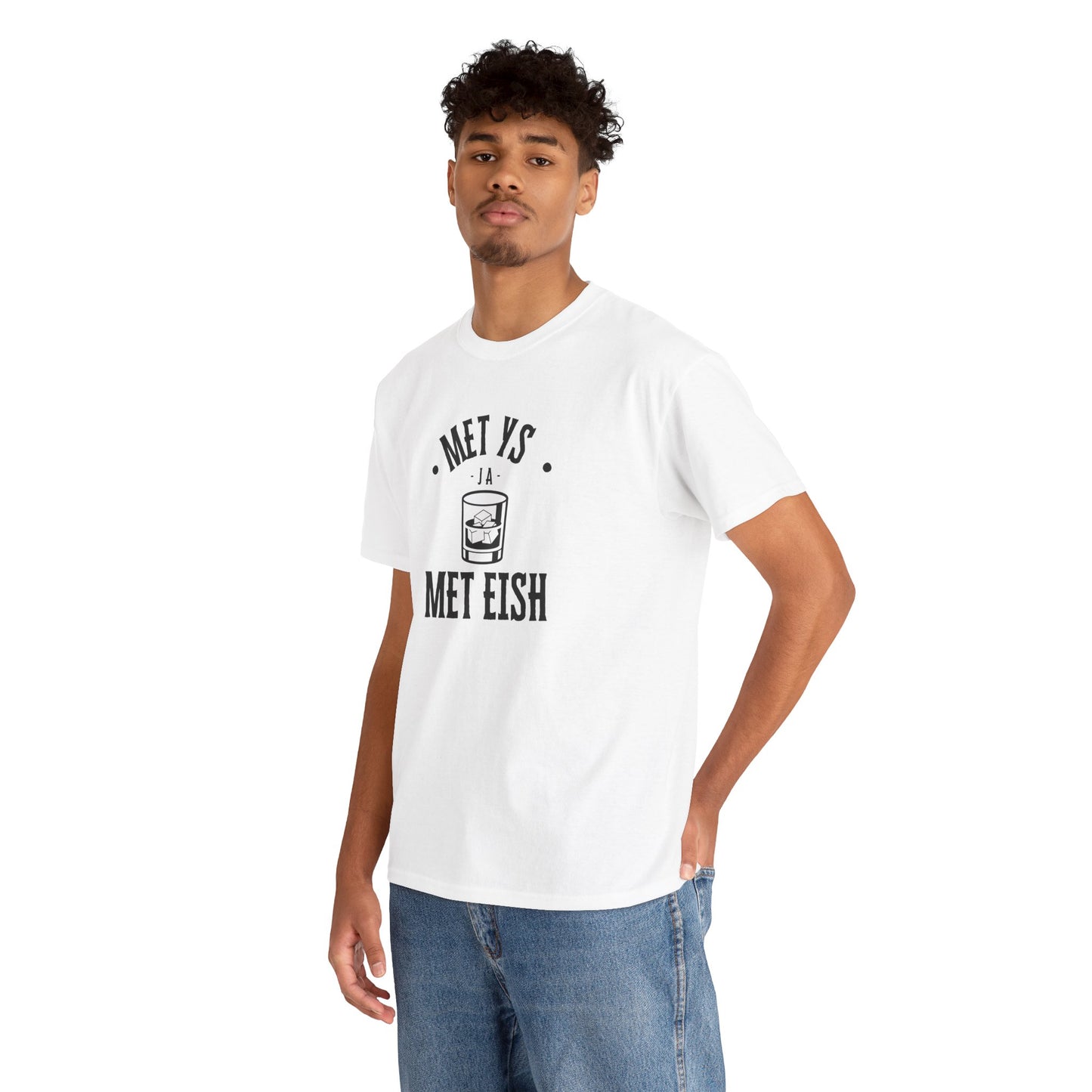Men's Classic Fine Comb Cotton Crew Neck T-shirt - Met Eish Ja