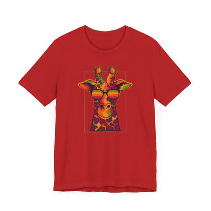 Men's Classic Fine Comb Cotton Crew Neck T-shirt - Funky Giraffe