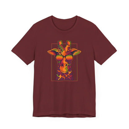 Men's Classic Fine Comb Cotton Crew Neck T-shirt - Funky Giraffe
