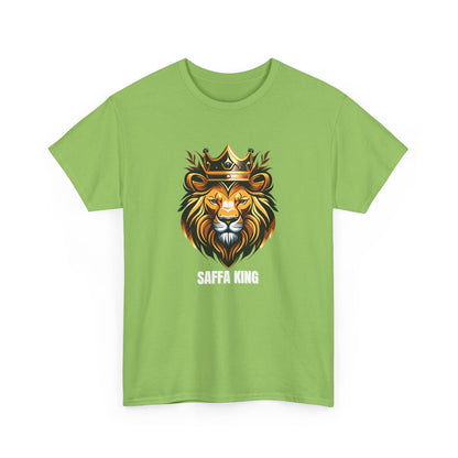Men's Classic Fine Comb Cotton Crew Neck T-shirt - Saffa Lion