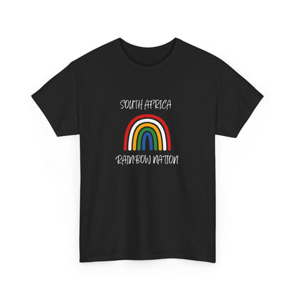 Men's Classic Fine Comb Cotton Crew Neck T-shirt - SA Rainbow Nation