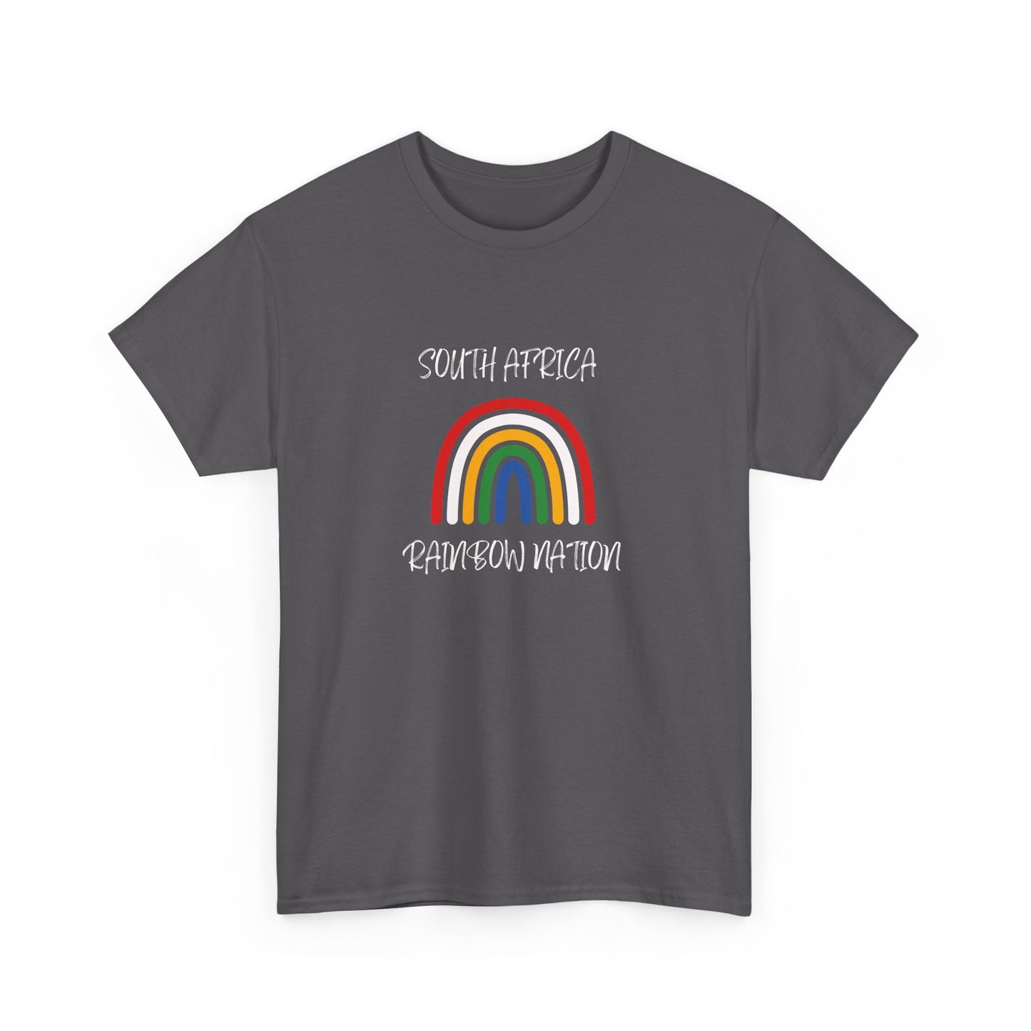 Men's Classic Fine Comb Cotton Crew Neck T-shirt - SA Rainbow Nation