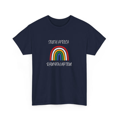 Men's Classic Fine Comb Cotton Crew Neck T-shirt - SA Rainbow Nation