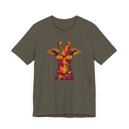 Men's Classic Fine Comb Cotton Crew Neck T-shirt - Funky Giraffe