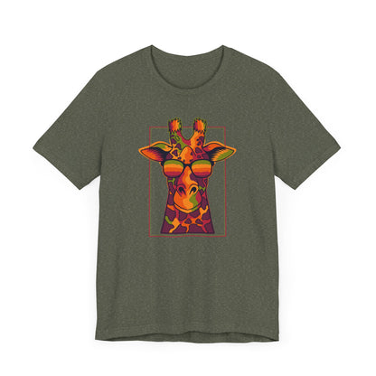 Men's Classic Fine Comb Cotton Crew Neck T-shirt - Funky Giraffe