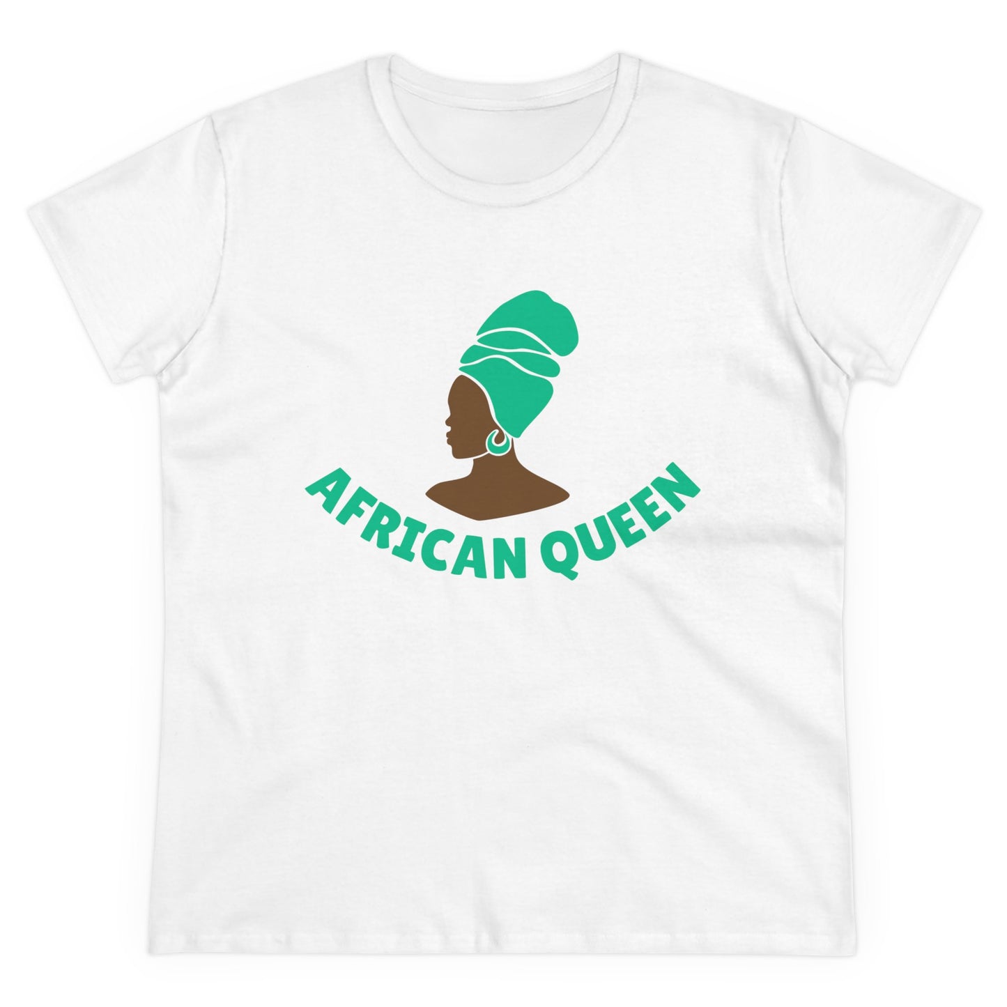 Ladies Classic Fine Comb Cotton Crew Neck T-shirt - African Queen