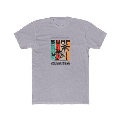 Men's Classic Fine Comb Cotton Crew Neck T-shirt - J-Bay Surf Supertubes