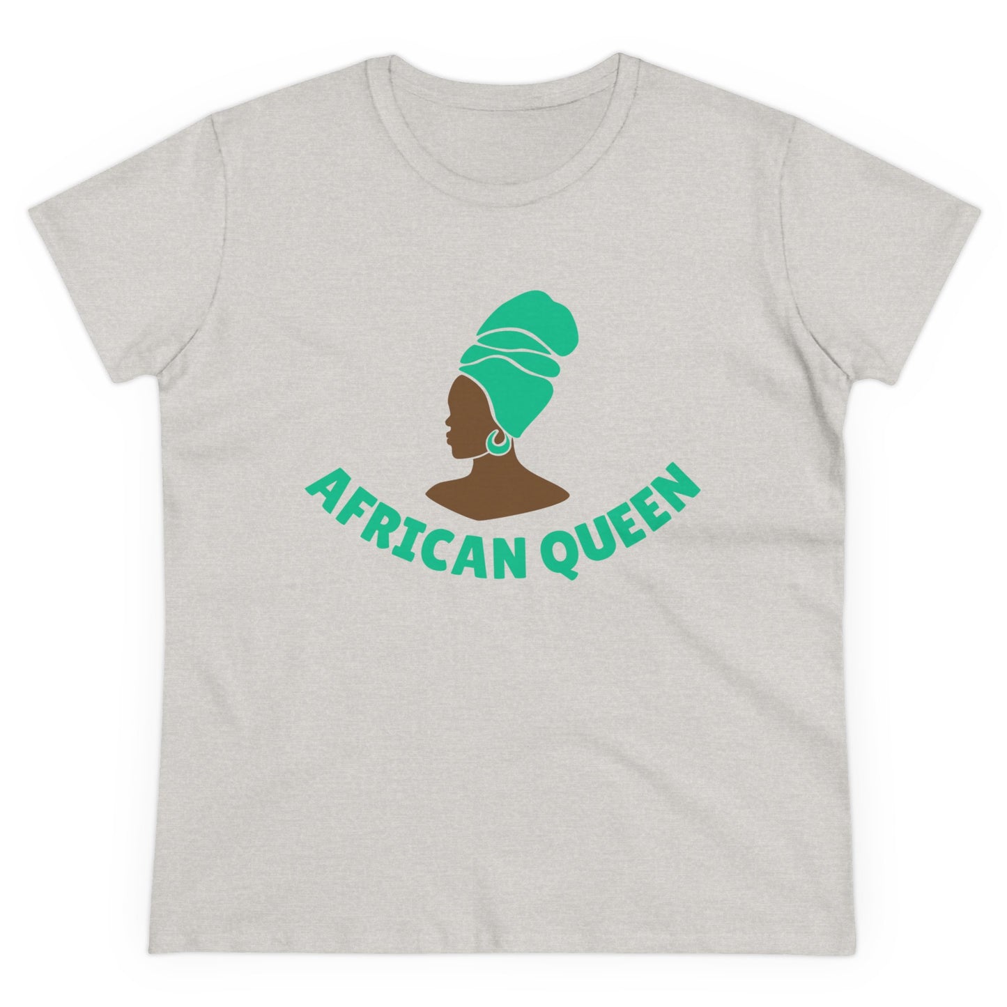 Ladies Classic Fine Comb Cotton Crew Neck T-shirt - African Queen