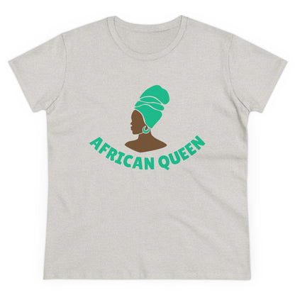 Ladies Classic Fine Comb Cotton Crew Neck T-shirt - African Queen