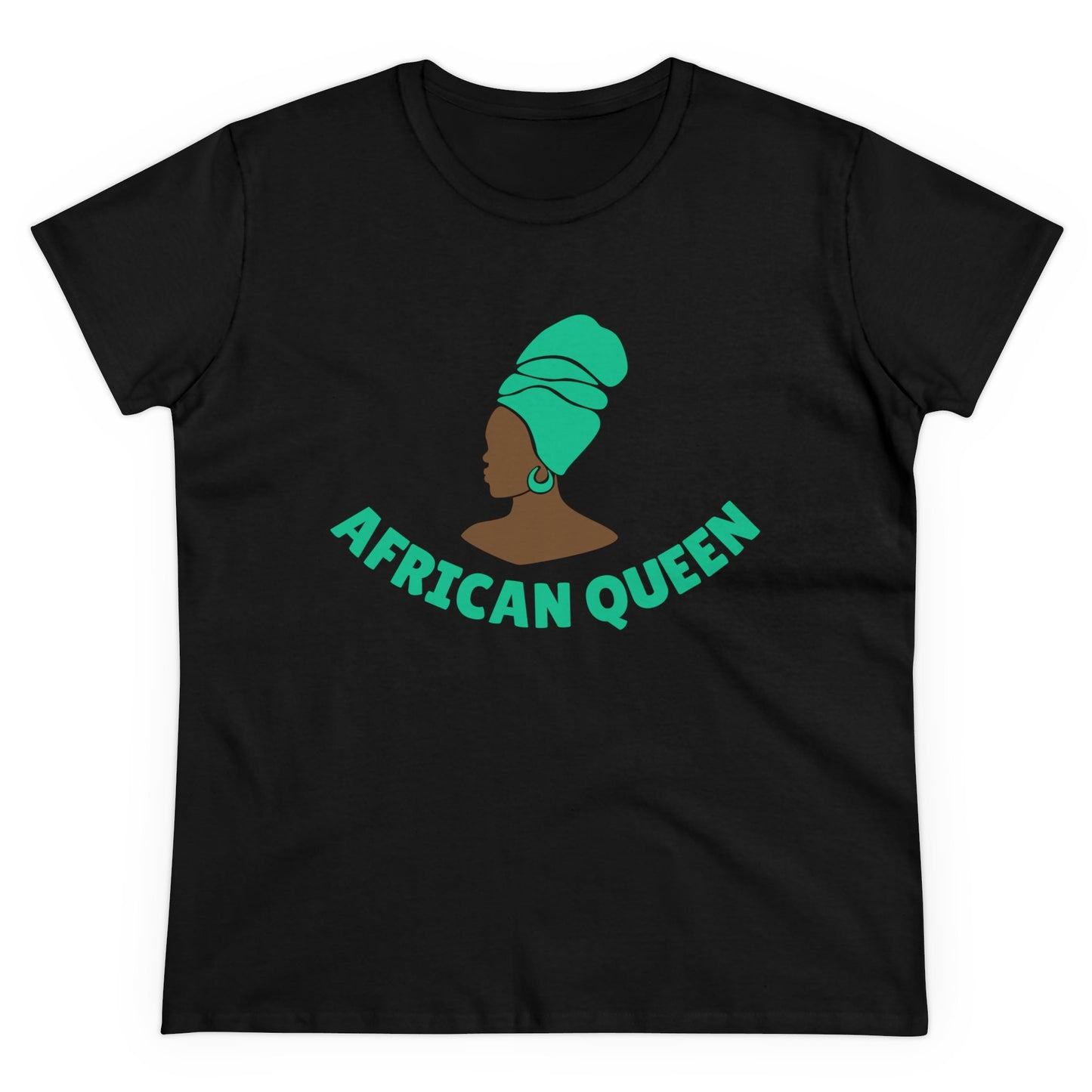 Ladies Classic Fine Comb Cotton Crew Neck T-shirt - African Queen